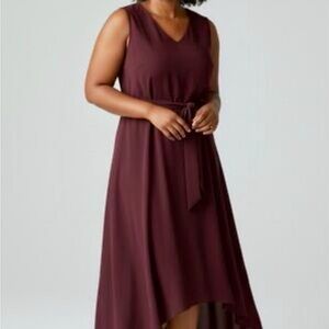 Lane Bryant High Low Burgundy Dress